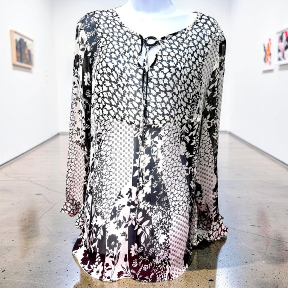 4 Blouses Sz  L/XL:  Christina-Susan Graver-Xhillllaration-GRAFF  Long Sleeve(58 - Picture 15 of 16